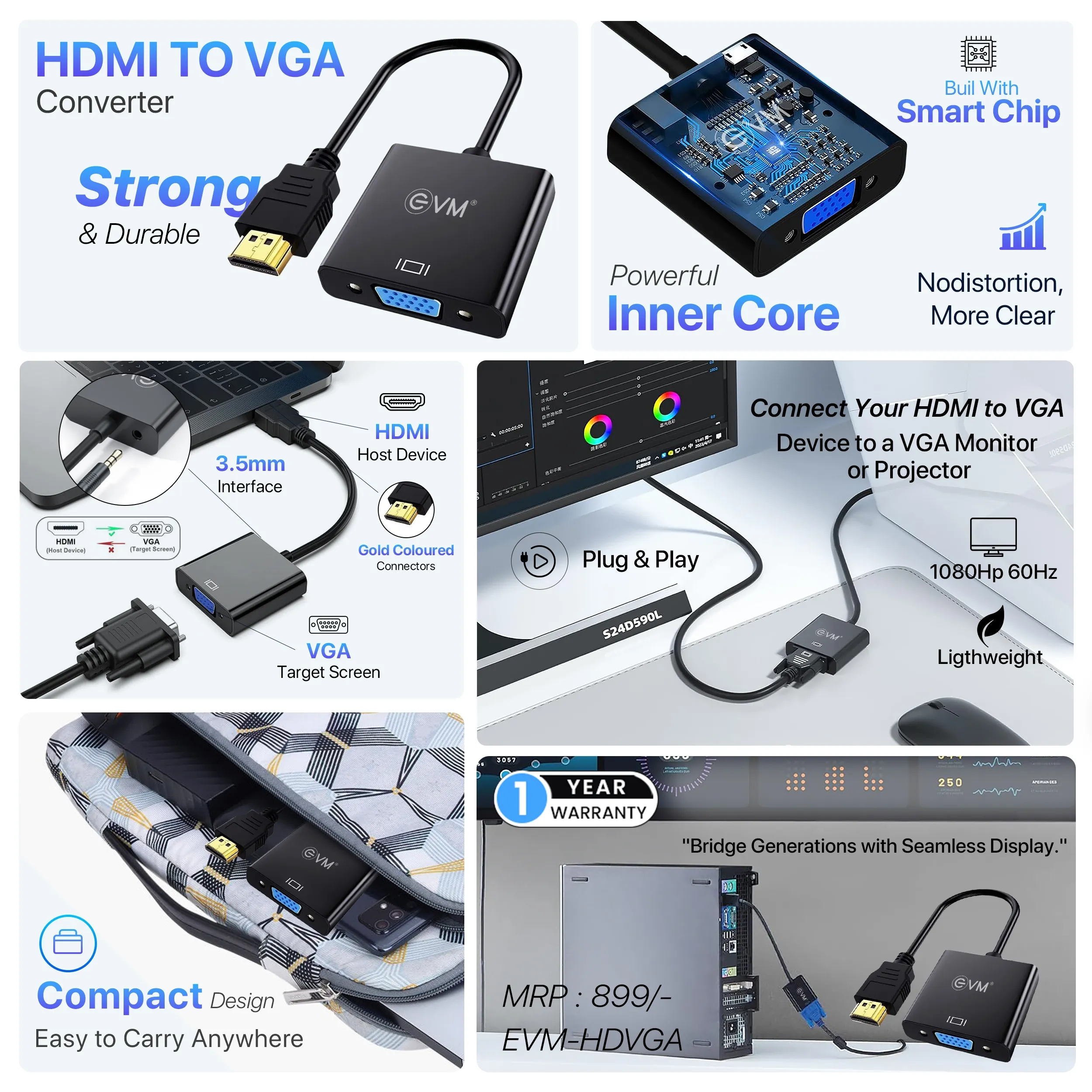 EVM HDMI To VGA Converter view 3